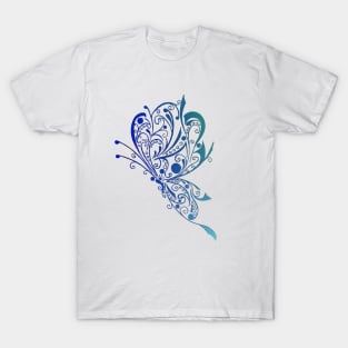 Blue Butterfly Tattoo T-Shirt